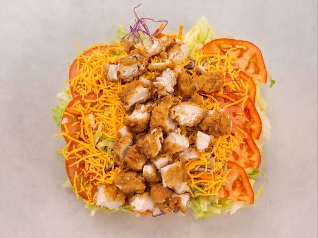 Chicken Fritter Salad.